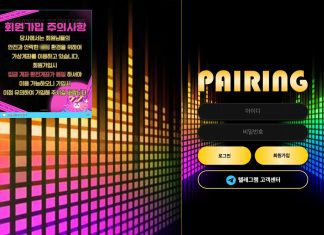 PAIRING 먹튀 로긴 페이지 공지 및 모바일 버전