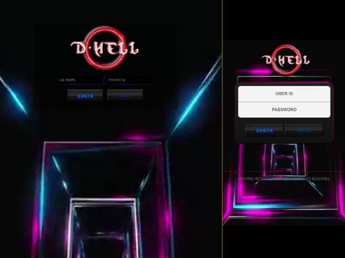 디헬 먹튀 로그인 화면 데스크탑 및 모바일 페이지