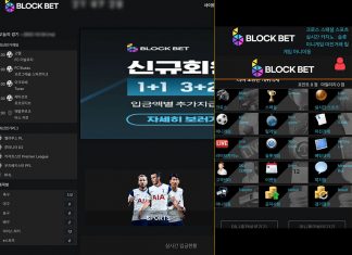 블록 먹튀 홈 화면 PC, Mobile 버전 둘