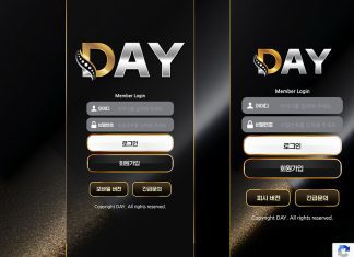 데이 먹튀 로그인 페이지 디자인 모습