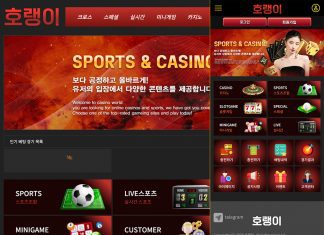 호랭이 먹튀 홈페이지 첫 화면은 주인공과 거의 흡사함