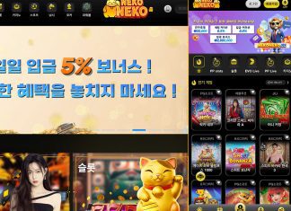 네코네코 먹튀 홈 모습 캡처