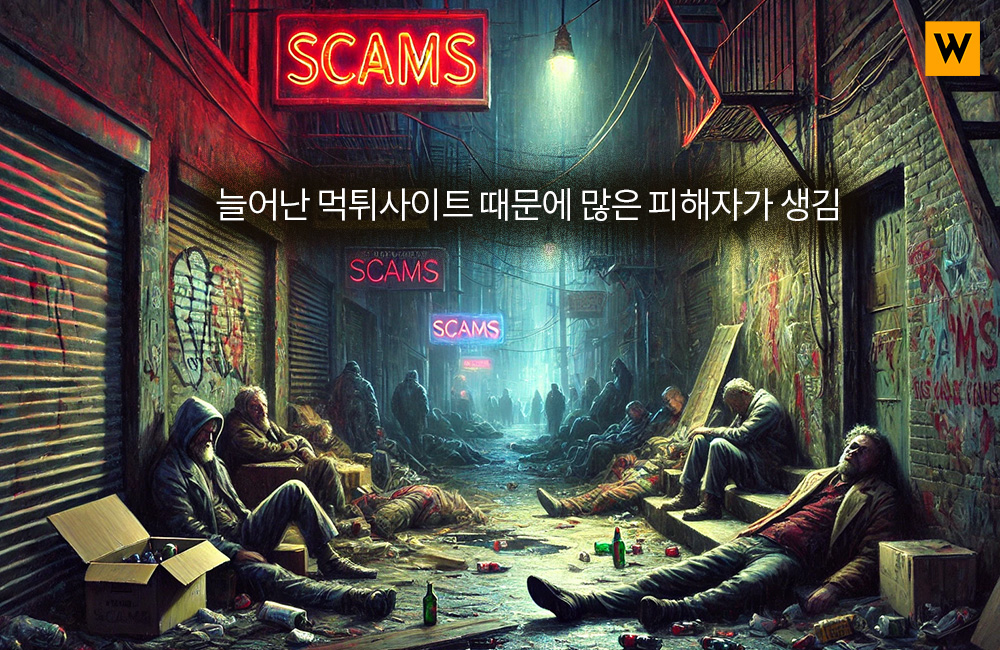 늘어난 먹튀사이트 때문에 많은 피해자가 생김