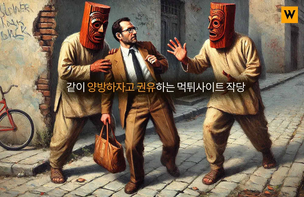 같이 양방하자고 권유하는 먹튀사이트 작당