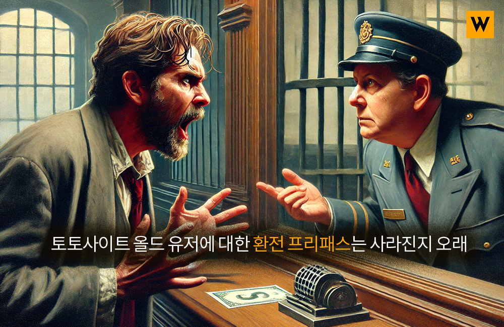 토토사이트 올드 유저에 대한 환전 프리패스는 사라진지 오래