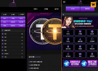 먹튀사이트 스타링크 홈 화면 캡처한 것