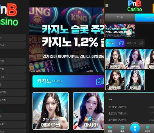 pnb 먹튀 발생처 홈 화면 캡처