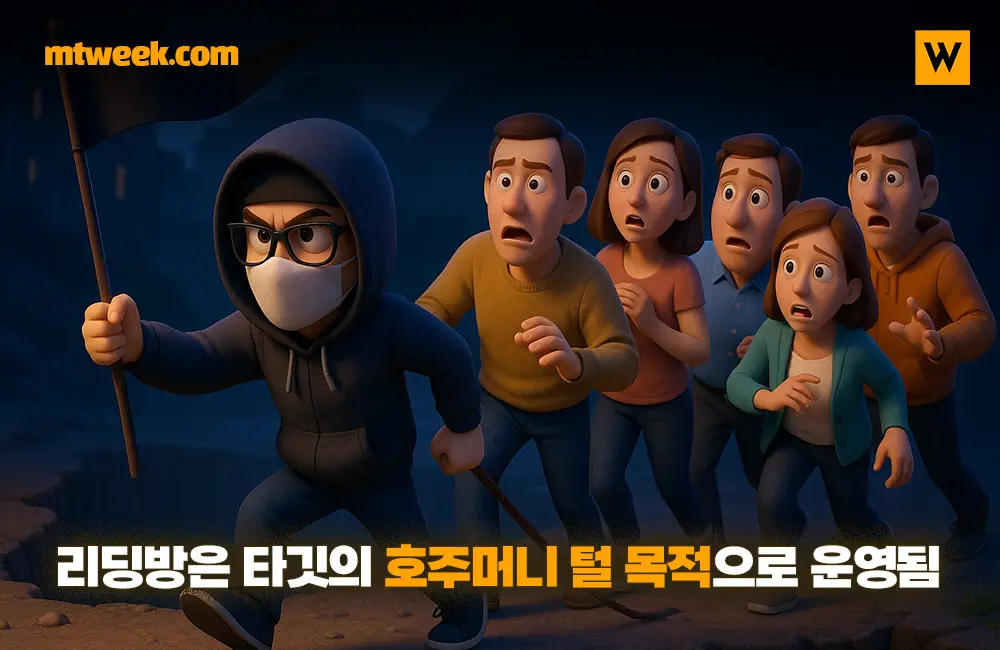 리딩방은 타깃의 호주머니 털 목적으로 운영됨