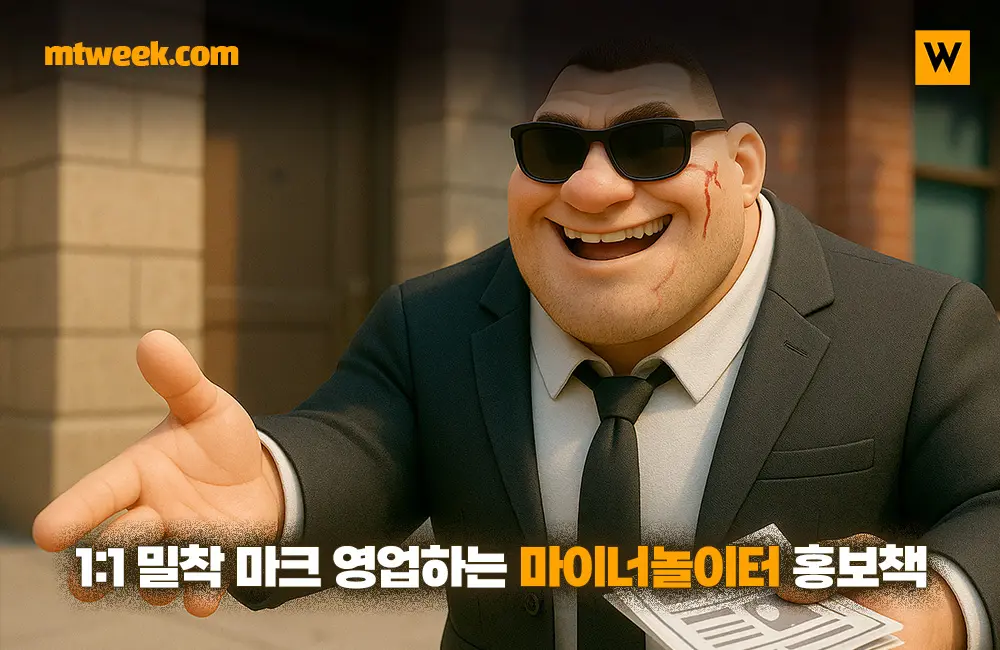 1:1 밀착 마크 영업하는 마이너놀이터 홍보책