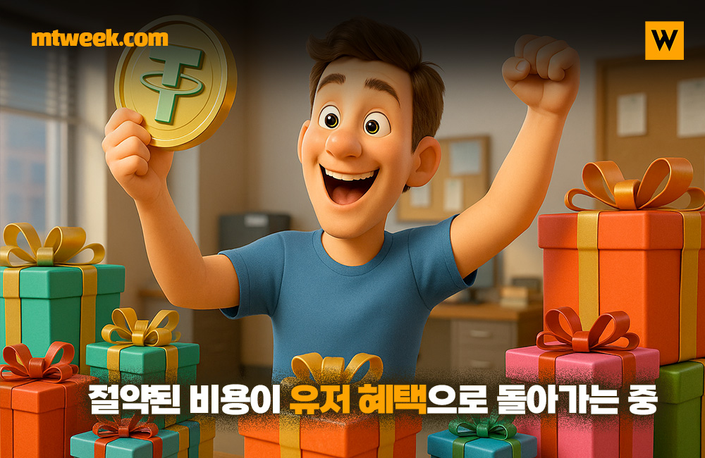 절약된 비용이 유저 혜택으로 돌아가는 중