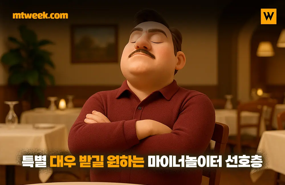 특별 대우 받길 원하는 마이너놀이터 선호층