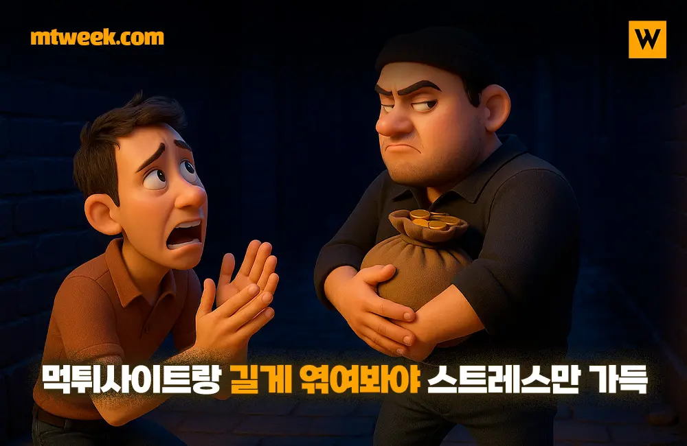 먹튀사이트랑 길게 엮여봐야 스트레스만 가득