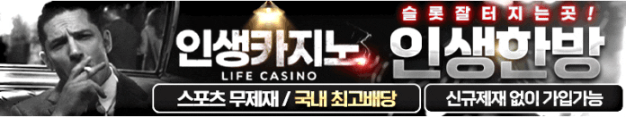인생카지노 먹튀 안전가입코드 배너