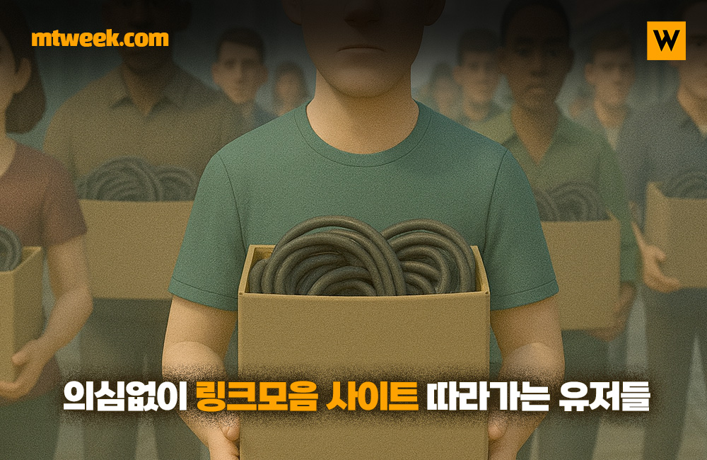 의심없이 링크모음 사이트 따라가는 유저들