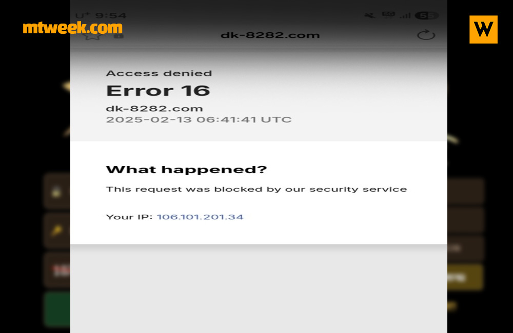 아이피 차단으로 대금 접속불가